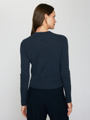 Long Sleeve High V in Raw Denim