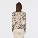 Ink Blot Sheer Crew in Oatmeal
