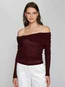 Twisted Off-The-Shoulder in Wine