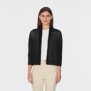 Collared Easy Crop in Black