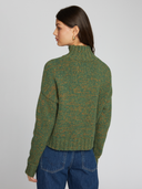 Cropped Chunky Mock w/ Space Dye in Pickle