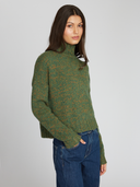 Cropped Chunky Mock w/ Space Dye in Pickle