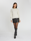 Tipped Crew in Domino/Black