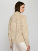 Pointelle Mock Neck in Caraway