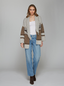 Southwest Fringed Shawl Collar Throw in Brownie Neutral | Autumn Cashmere | RG14346