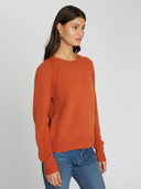 Relaxed Open Raglan Crew in Henna