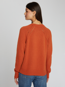 Relaxed Open Raglan Crew in Henna