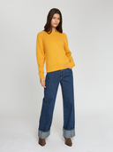 RH13446 | Relaxed Open Raglan Crew in Beehive | Autumn Cashmere
