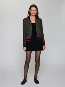 Tweed Baseball Jacket in Constellation Combo