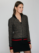Tweed Baseball Jacket in Constellation Combo