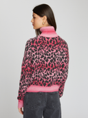 Leopard Space Dye Turtleneck in Sunset Combo
