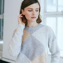 Sequin Diamond Crew in Sweatshirt