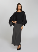 Layered Capelet Top in Black