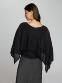 Layered Capelet Top in Black