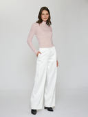 Rib Turtleneck in Heather Pink