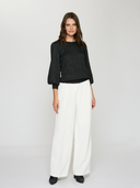 Puff 3/4 Sleeve Crew in Black