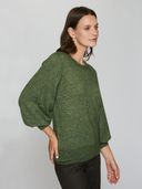 Puff 3/4 Sleeve Crew in Thicket