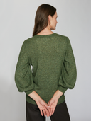 Puff 3/4 Sleeve Crew in Thicket