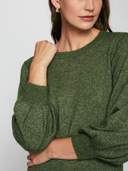 Puff 3/4 Sleeve Crew in Thicket