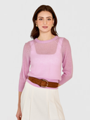 Lightweight Blouson Sleeve Raglan Crew in Posy