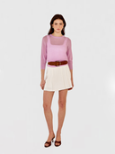 Lightweight Blouson Sleeve Raglan Crew in Posy