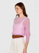 Lightweight Blouson Sleeve Raglan Crew in Posy