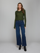 Fitted V w/ Embroidered Seam in Camo | Autumn Cashmere | RRS14171