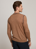 Italian Crew w/ Coverstitch in Camel/Navy