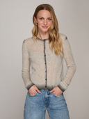 Smudge Tip Cardigan in Mist