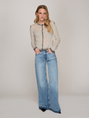 Smudge Tip Cardigan in Mist