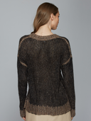 Inked Open GG Crew in Black Brownstone