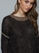 Inked Open GG Crew in Black Brownstone