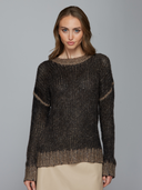 Inked Open GG Crew in Black Brownstone | Autumn Cashmere | RSF14300