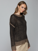 Inked Open GG Crew in Black Brownstone