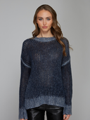 Inked Open GG Crew in Navy Blue Ridge | Autumn Cashmere | RSF14300