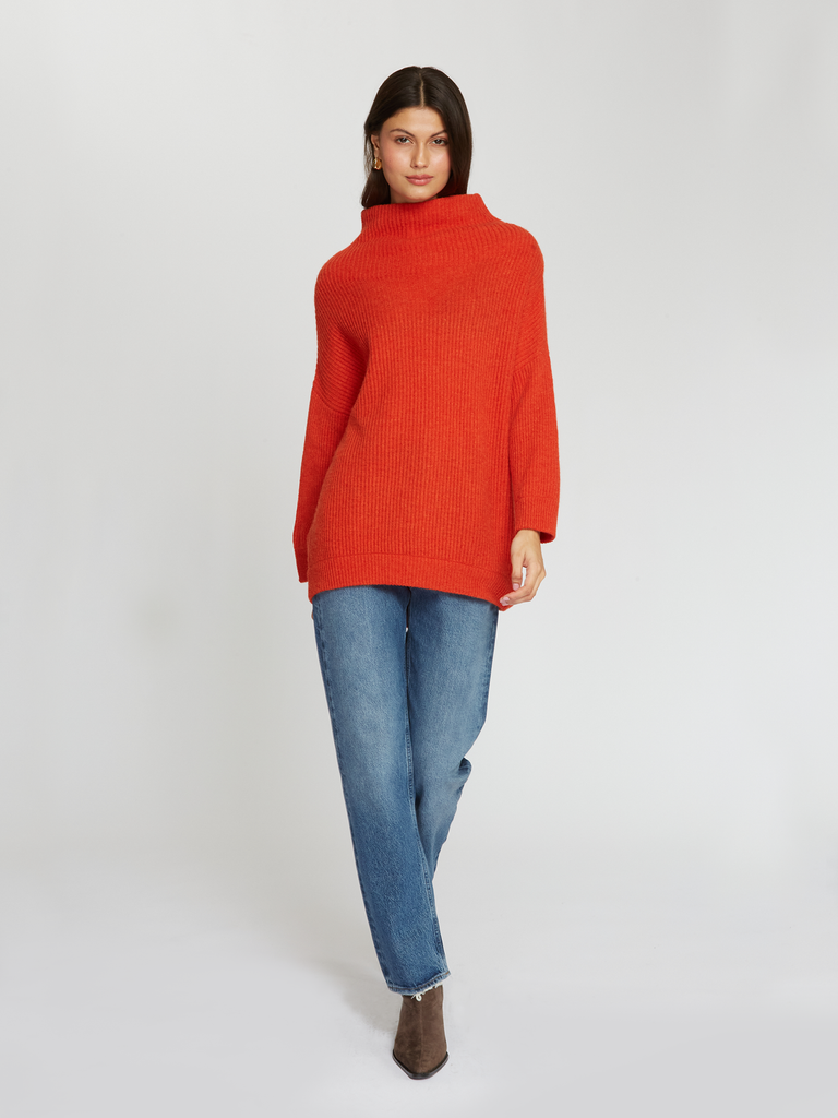 RT11011 | Autumn Cashmere | Funnel Neck Shaker in Paprika