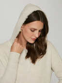 Boxy Shaker Fringe Hoodie W/ Snaps in Mojave