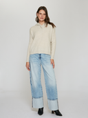 Boxy Shaker Fringe Hoodie W/ Snaps in Mojave