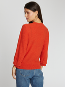 Blouson 3/4 Sleeve w/ Crochet Edging in Paprika