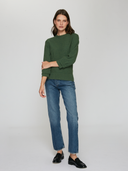 Blouson 3/4 Sleeve w/ Crochet Edging in Pickle