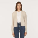 Rib Open Front Shrug in Mojave