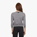 Hand Beaded Brushed Cashmere Baby Cardigan in Feather