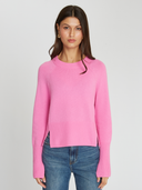 Autumn Cashmere | Raglan Crew W/ Side Slits in Raspberry | R14552