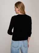 Sheer Dot Cardigan in Black