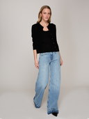 Sheer Dot Cardigan in Black