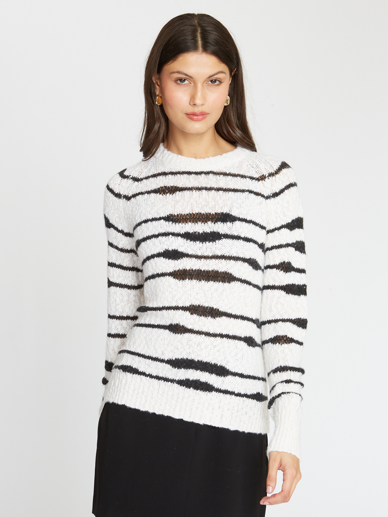 Striped Raglan Crew | Autumn Cashmere | RO13516