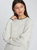 Tipped Crew in Domino/Black | Autumn Cashmere | RG13536