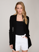 Women's Rib Drape Cardigan in Black | Autumn Cashmere | NF6514