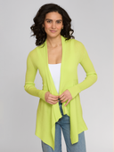Women's Rib Drape Cardigan in Glowstick | Autumn Cashmere | NF6514