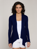Women's Rib Drape Cardigan in Navy | Autumn Cashmere | NF6514